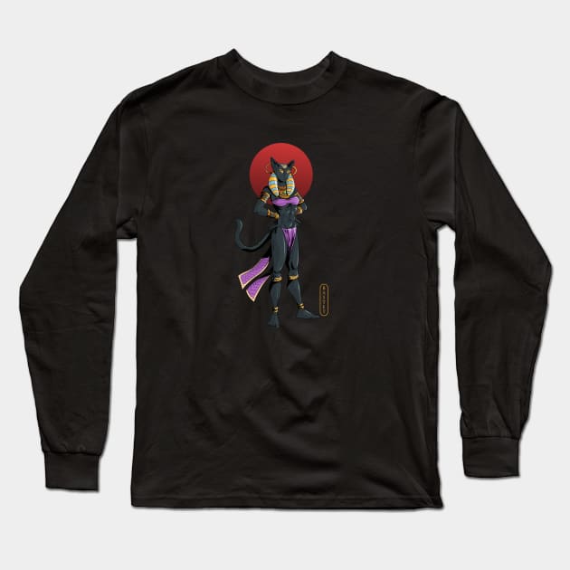 Bastet Long Sleeve T-Shirt by TomiAx